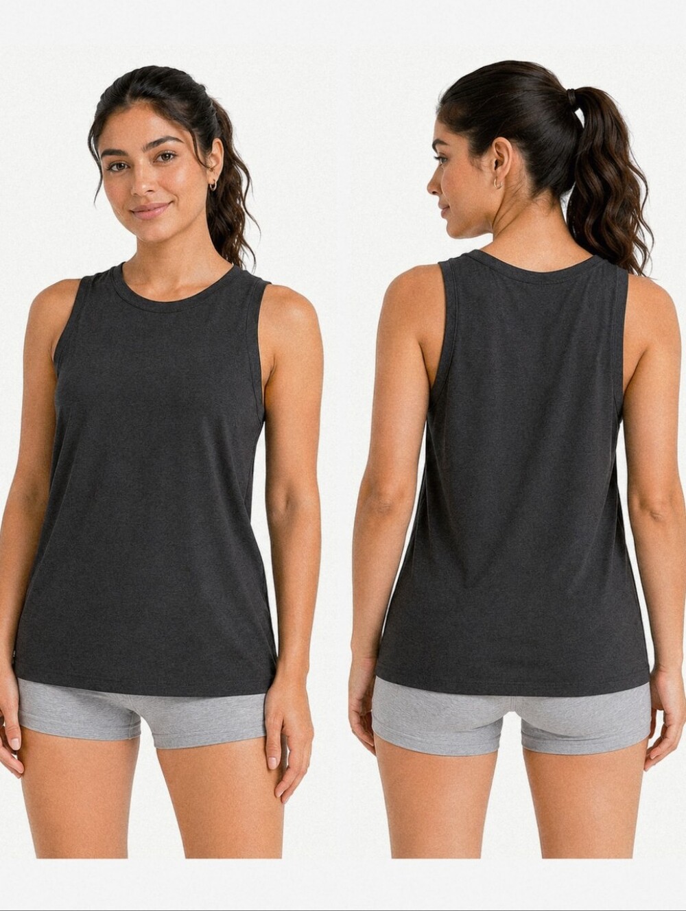 NWT Athletic Works Womens Buttercore Relaxed Performance Active Tank Top Black M
